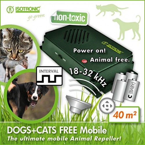 Aparat portabil cu ultrasunete pentru alungarea cainilor si pisicilor Free Mobile 70626 40mp